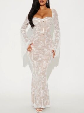 Fiona Lace Maxi Dress - White